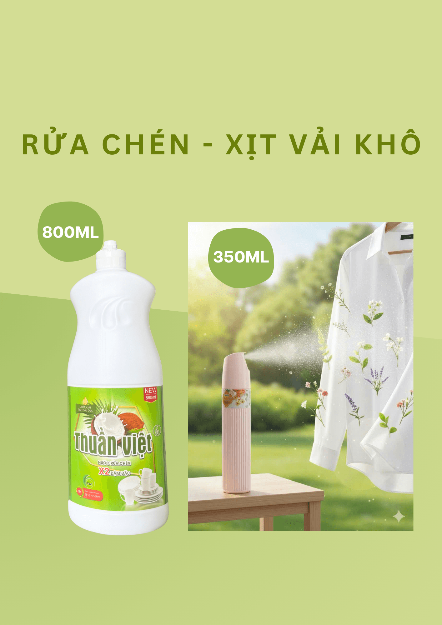 Nước Rửa Chén - Xịt Vải Khô