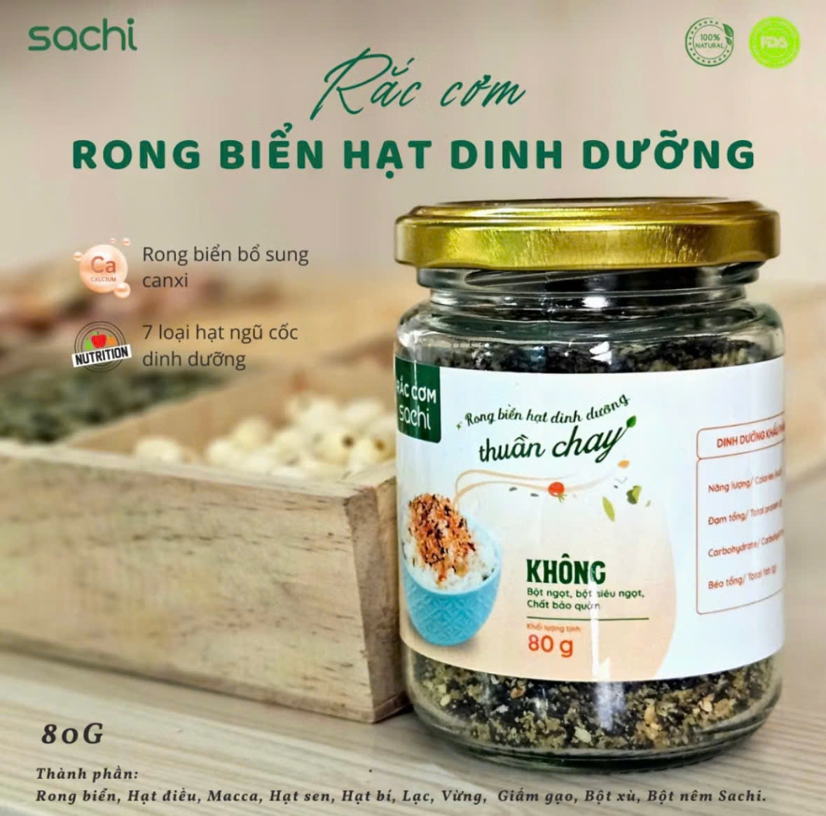 HẠT RẮC CƠM RONG BIỂN HẠT
