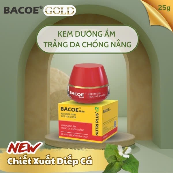 BACOE GOLD DƯỠNG TRẮNG DA CHỐNG NẮNGI MỒI 25g