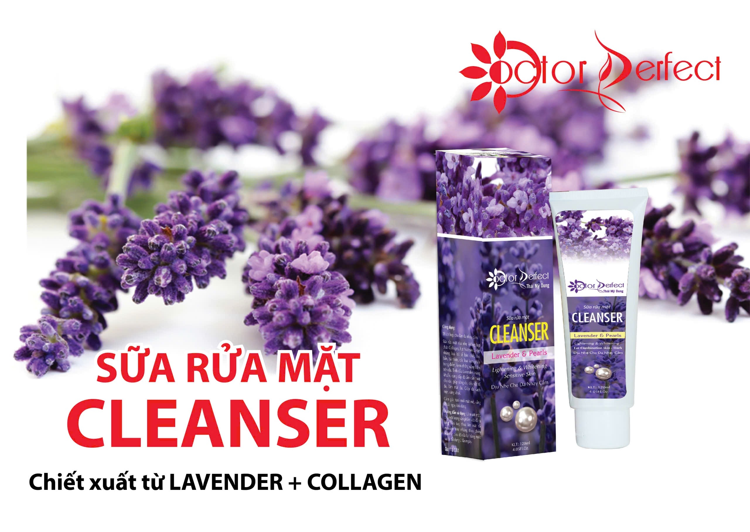 Sữa Rửa Mặt Thiên Nhiên . Chiết xuất từ Hoa Lavender 