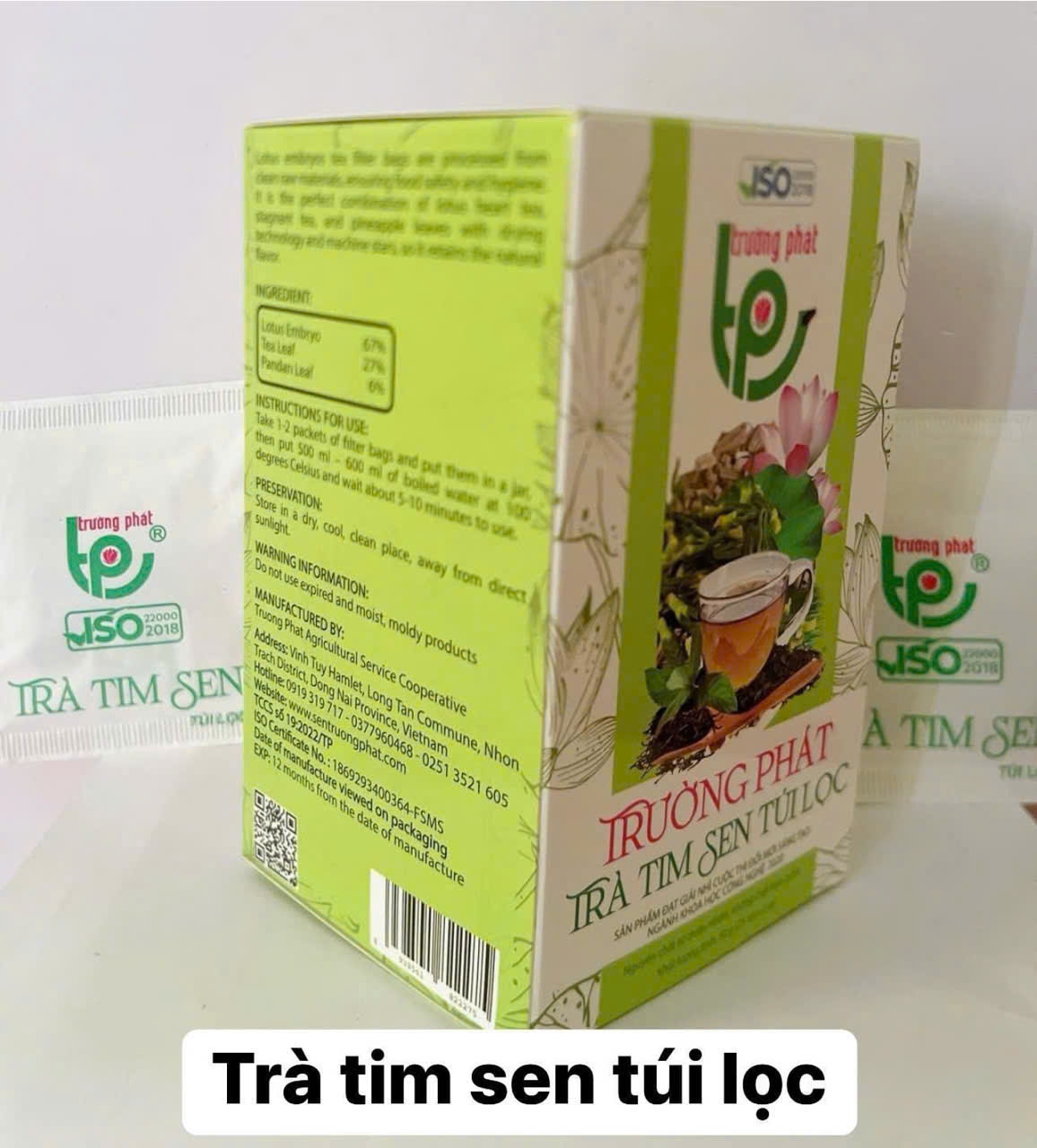 TRÀ TIM SEN TÚI LỌC - HỘP 160G (25 TÚI LỌC)