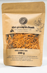 Khô gà cay lá chanh gói giấy 200g