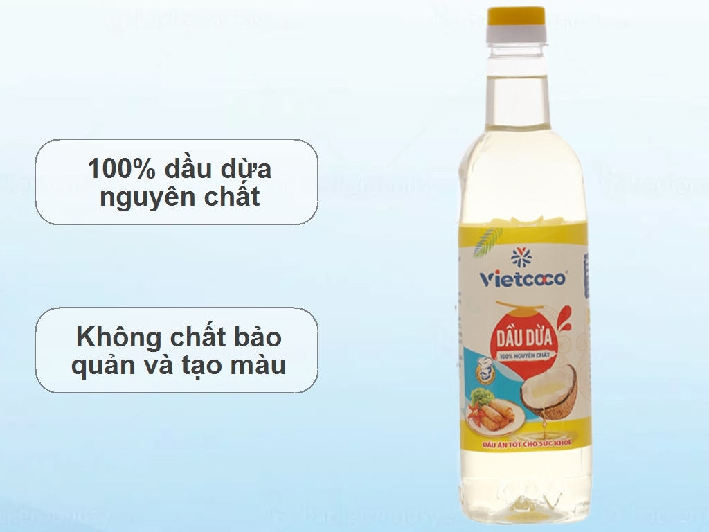 DẦU DỪA NGUYÊN CHẤT TINH LUYỆN VIETCOCO 1 LÍT
