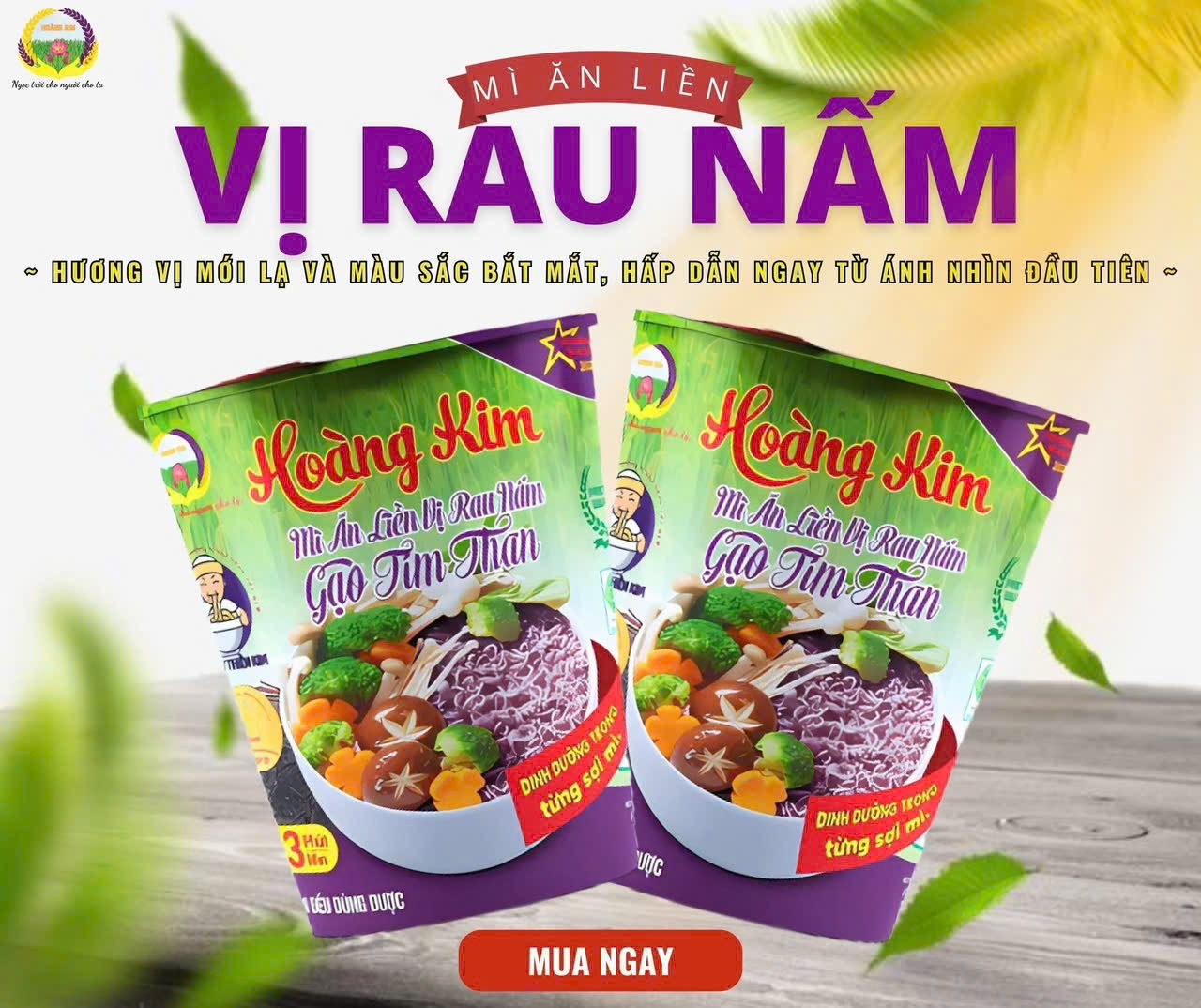 Mì ly chạy mặn rau nấm củ quả
