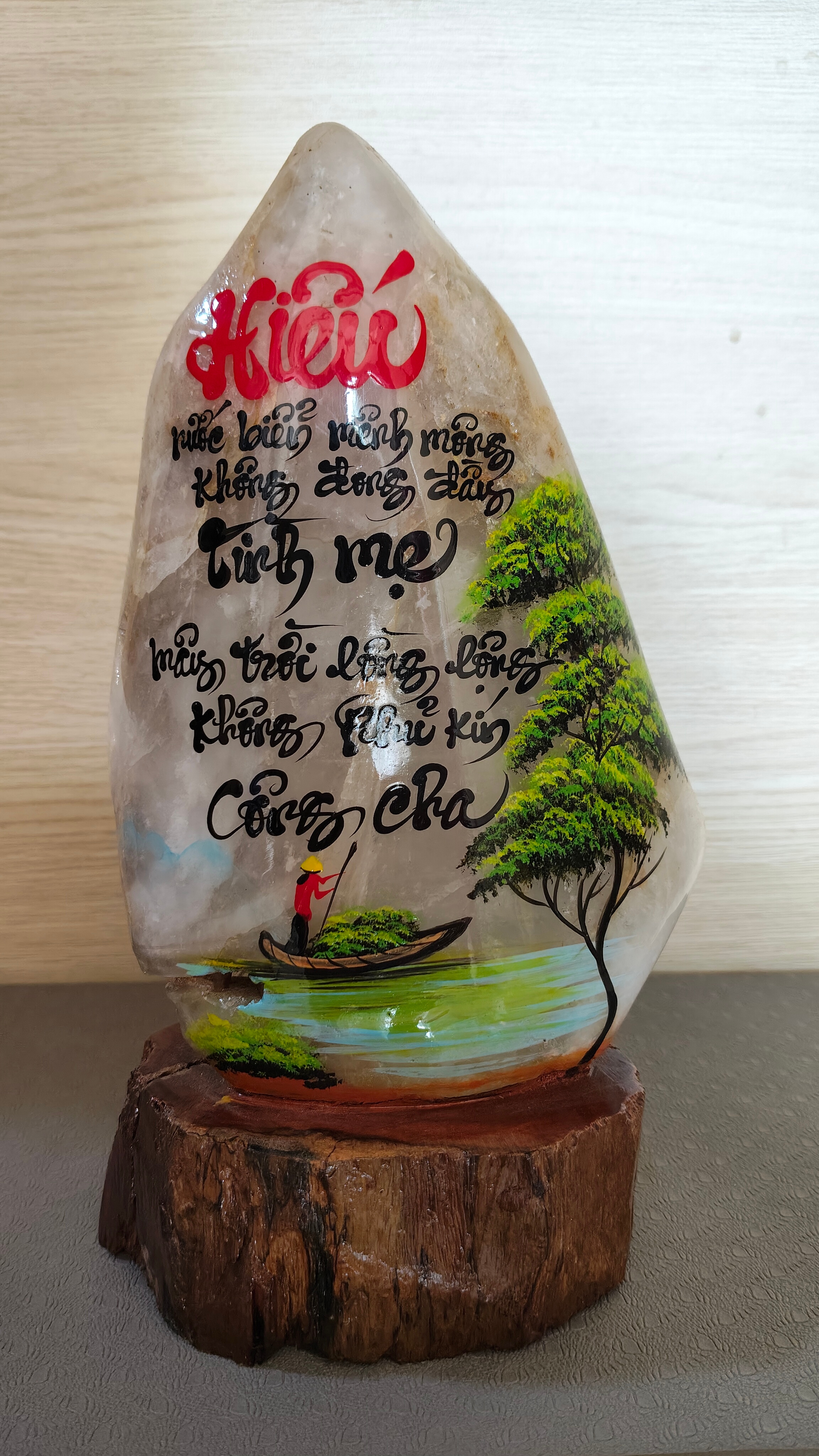 Đá thạch anh thư pháp