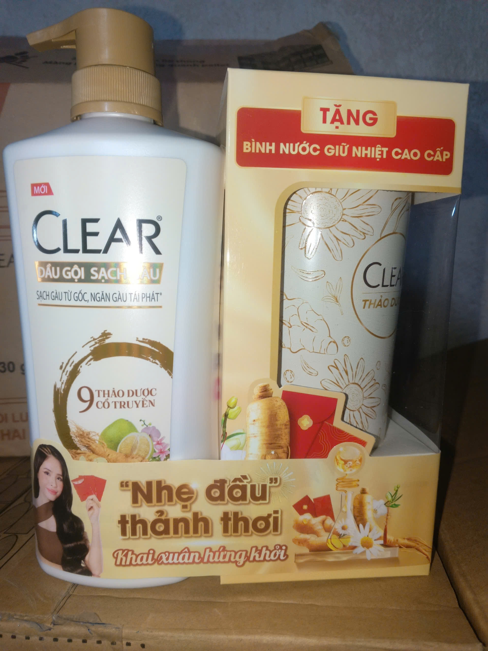 Dầu Gội Clear Thảo Dược 630g -Có Tặng Kèm