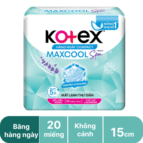 Lốc 8 Gói .Băng Vệ Sinh Kotex Thảo Dược Hằng Ngày Cool 20 Miếng