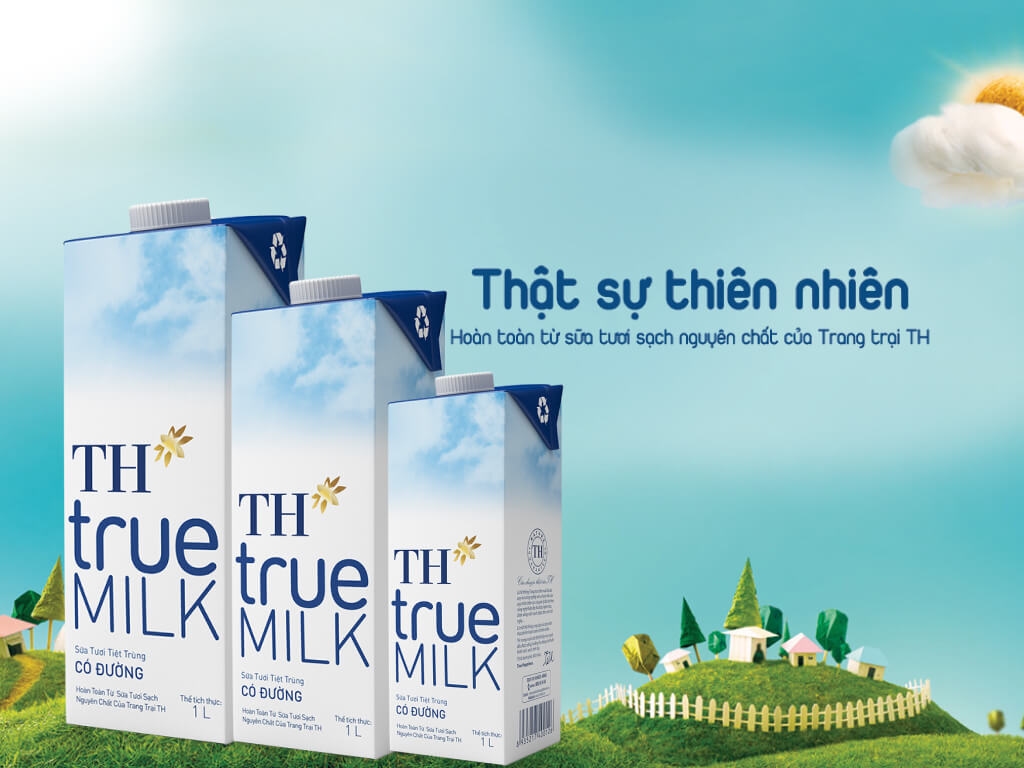 SỮA TH TrueMILK CÓ ĐƯỜNG - HỘP 1 LÍT
