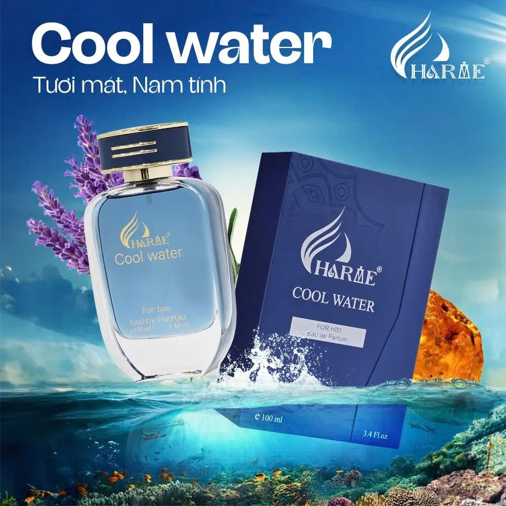 Nước Hoa Nam. Charme Cool Water. 100ml. Phiên bản mới nhất 