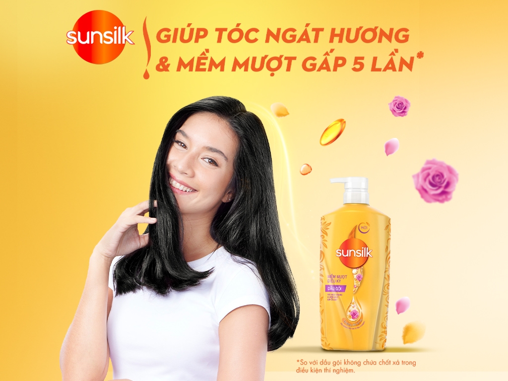 Dầu Gội Sunsilk Cho Tóc Mượt  MÀU Vàng 650g