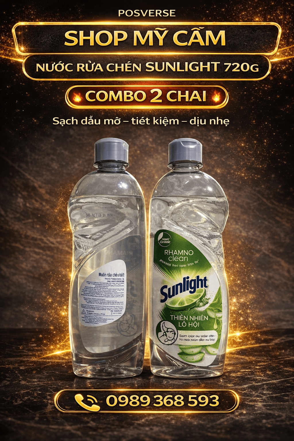 COM BO 2 CHAI NƯỚC RỬA CHÉN