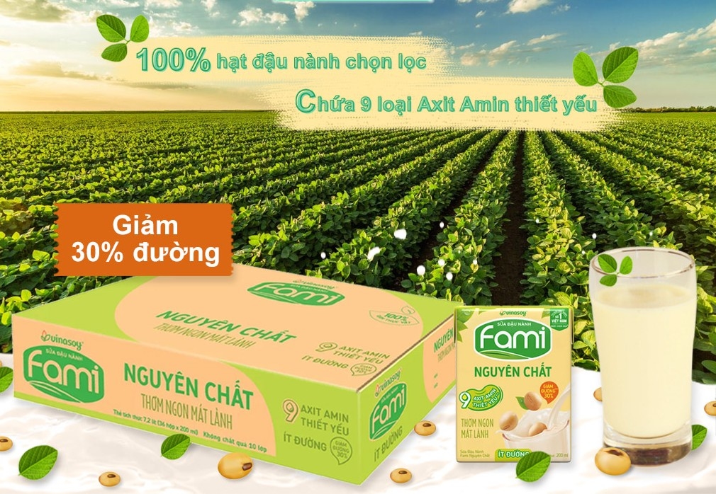 SỮA ĐẬU NÀNH FAMI 200ML - THÙNG 36 HỘP