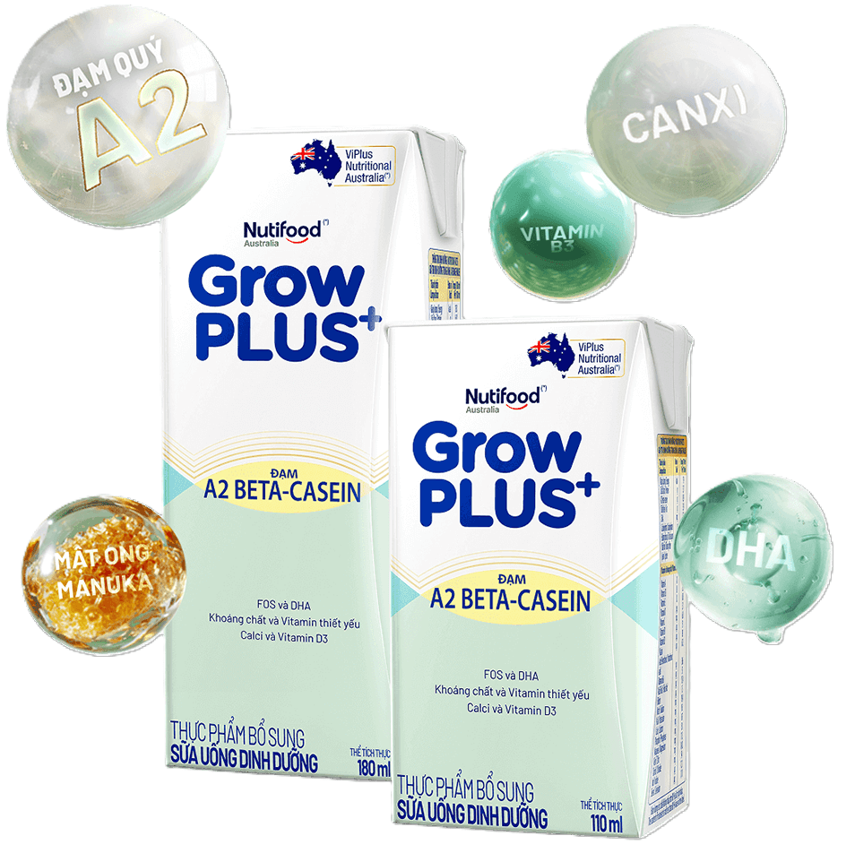 Sữa GrowPLUS+ A2 Beta-Casein 110ml- Thùng 24 Hộp