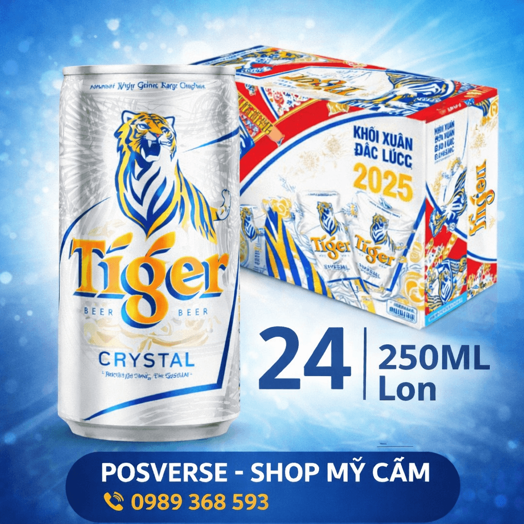 BIA TIGER BẠC  THÙNG 24 LON X 250ML