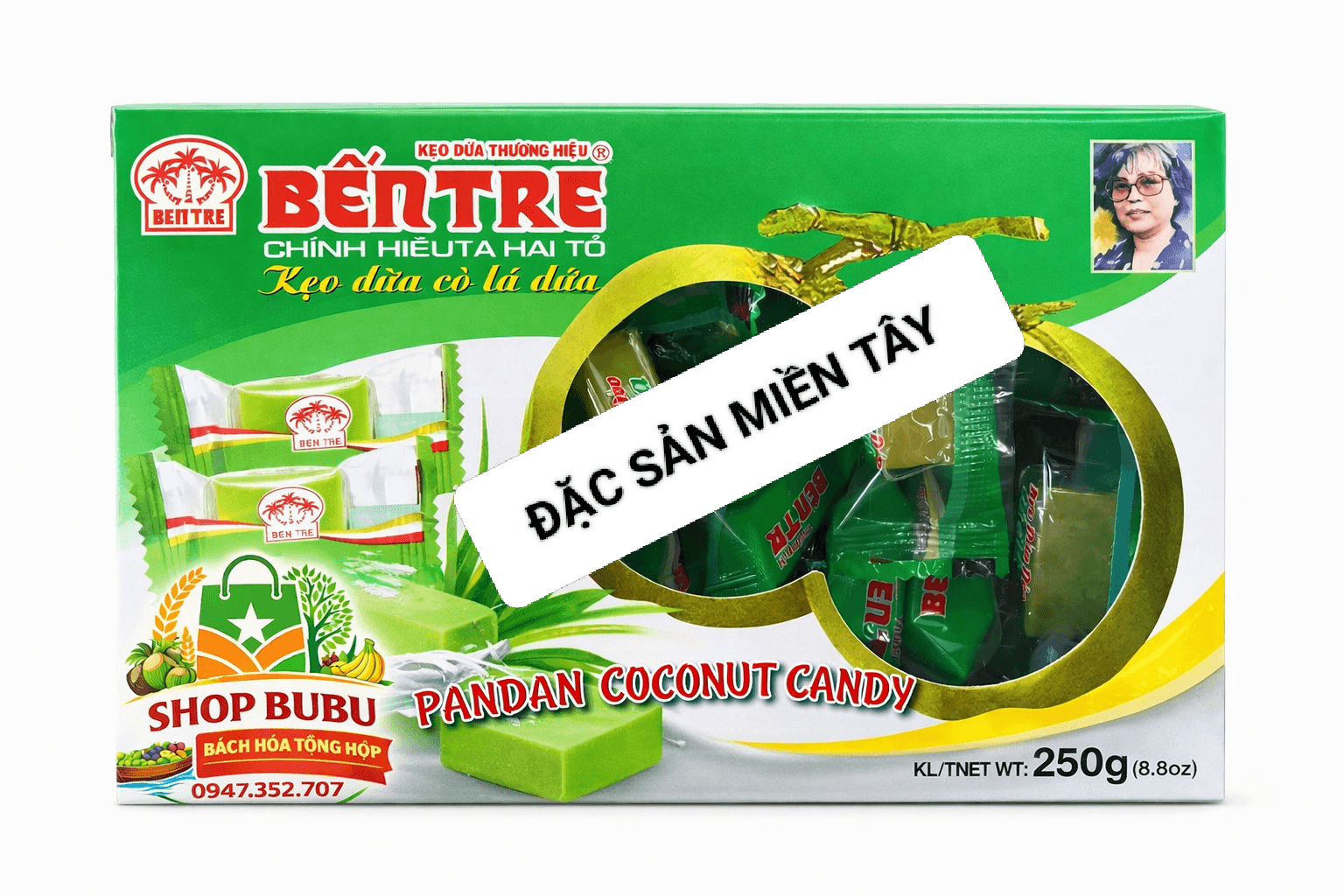 KẸO DỪA DẺO LÁ DỨA - ĐẶC SẢN MIỀN TÂY 