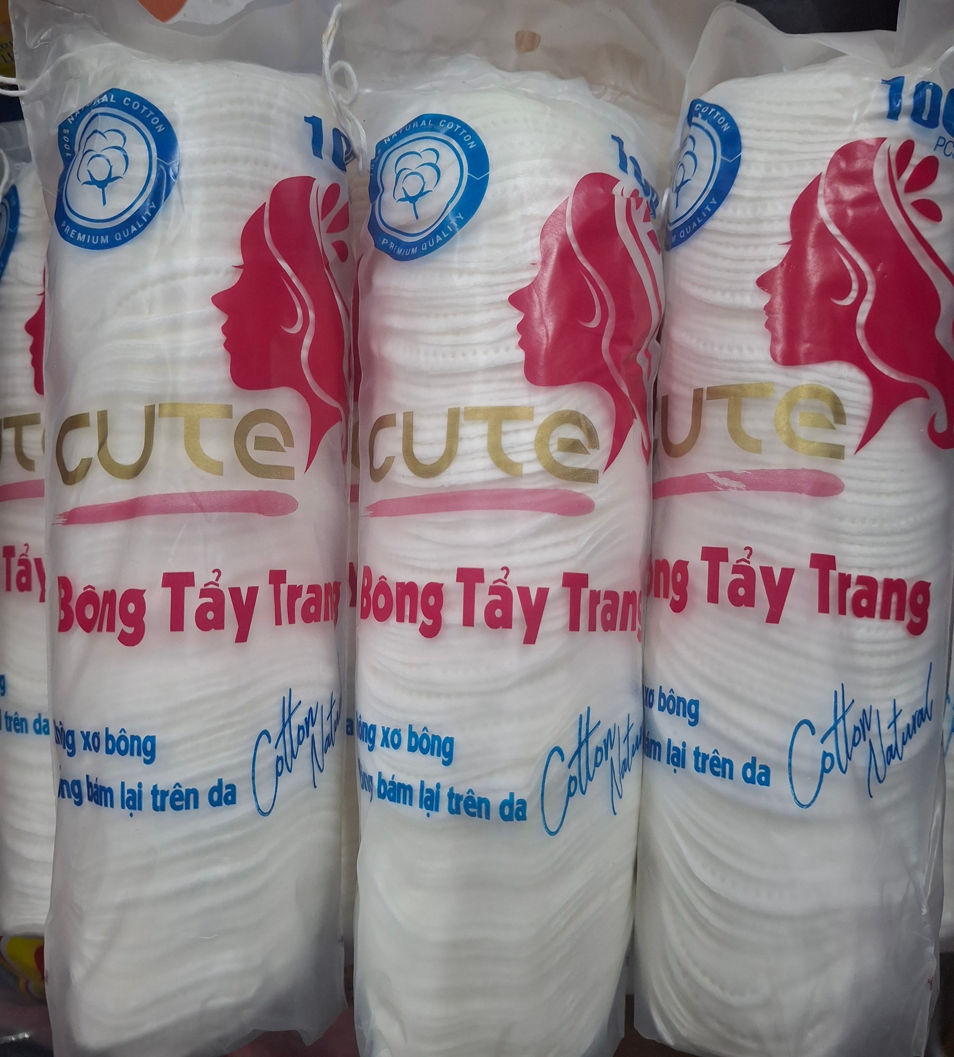 COMBO 3 túi bông tẩy trang CUTE