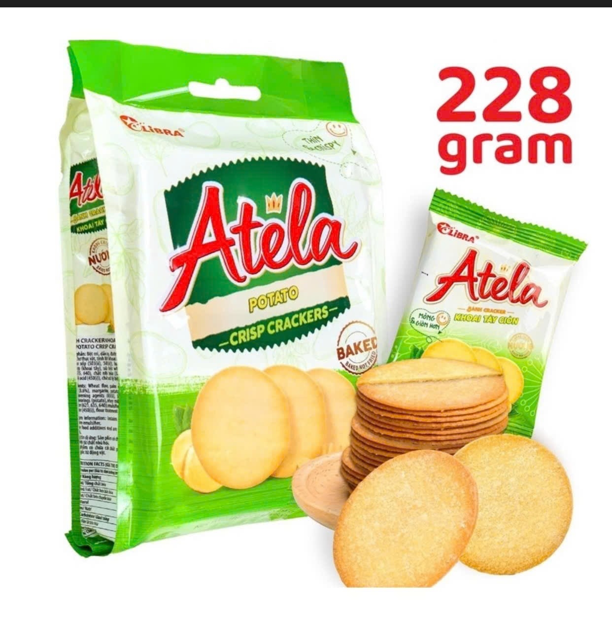 COMBO 2 gói bánh Atela vị khoai tây xanh