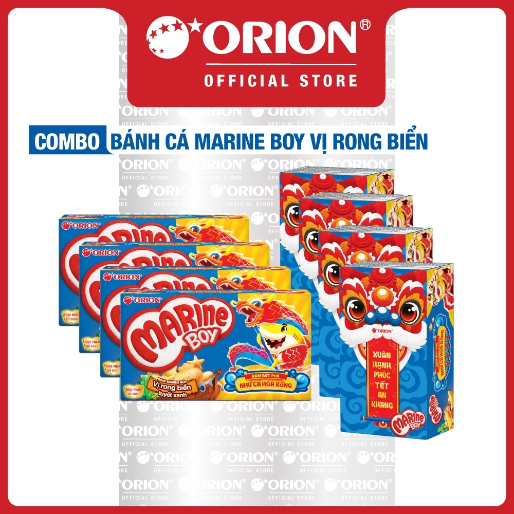 COMBO 2 HỘP Bánh Marine Boy vị rong biển tuyết xanh 35G