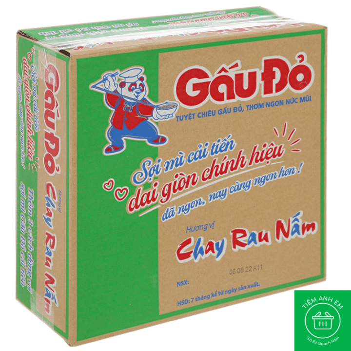 MÌ GÓI GẤU ĐỎ-VỊ HÀNH PHI 1 NẮNG THƠM NỨC MŨI-TP Á CHÂU 30 GÓI/1 THÙNG