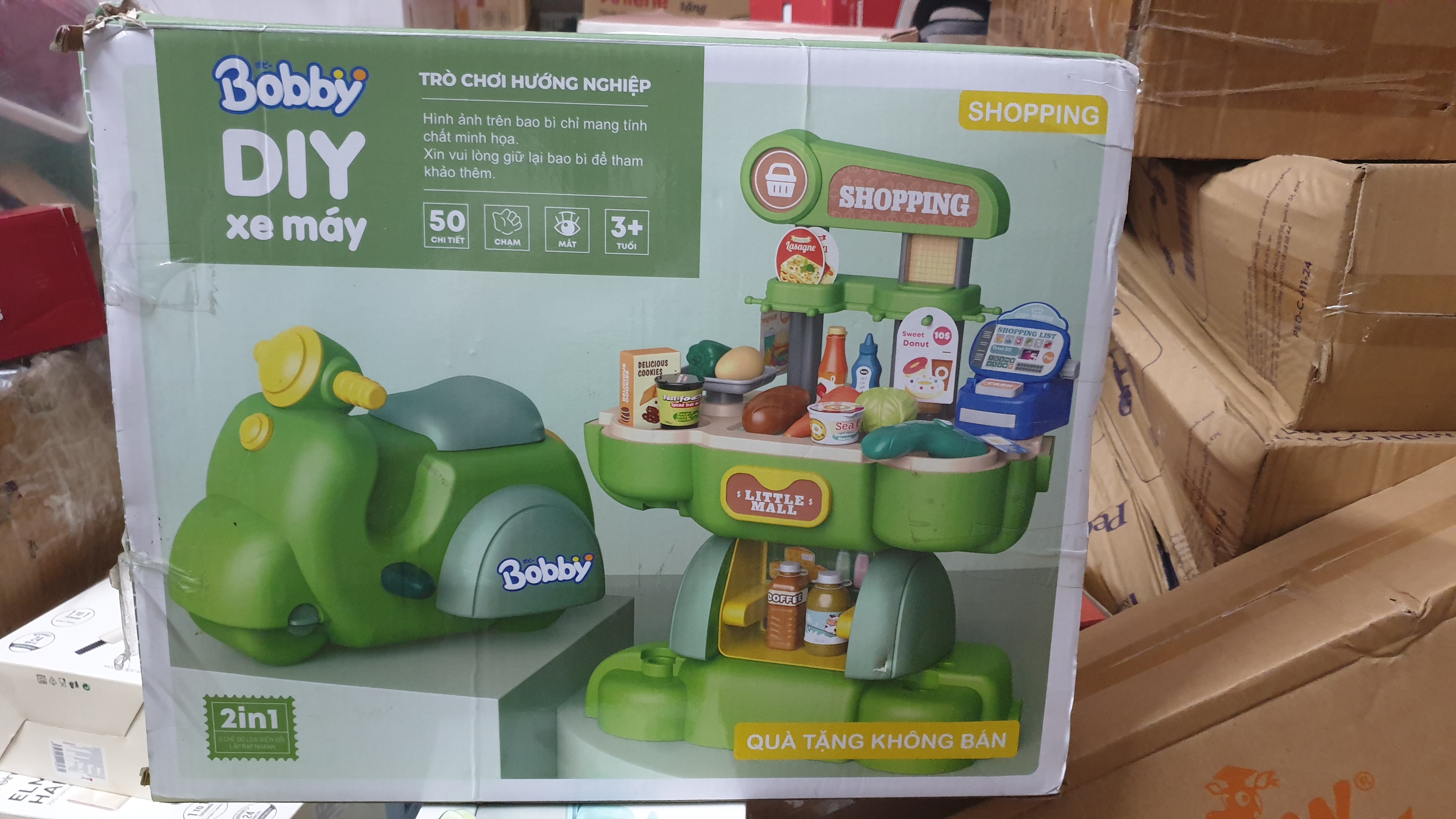 Bộ đồ chơi hướng nghiệp 2 trong 1 - hình xe máy  BOBBY