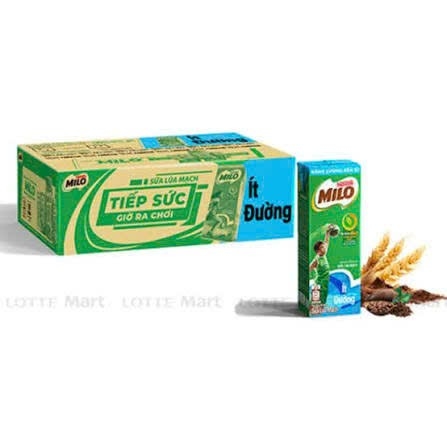 1 thùng sữa Milo 180ml ít đường 