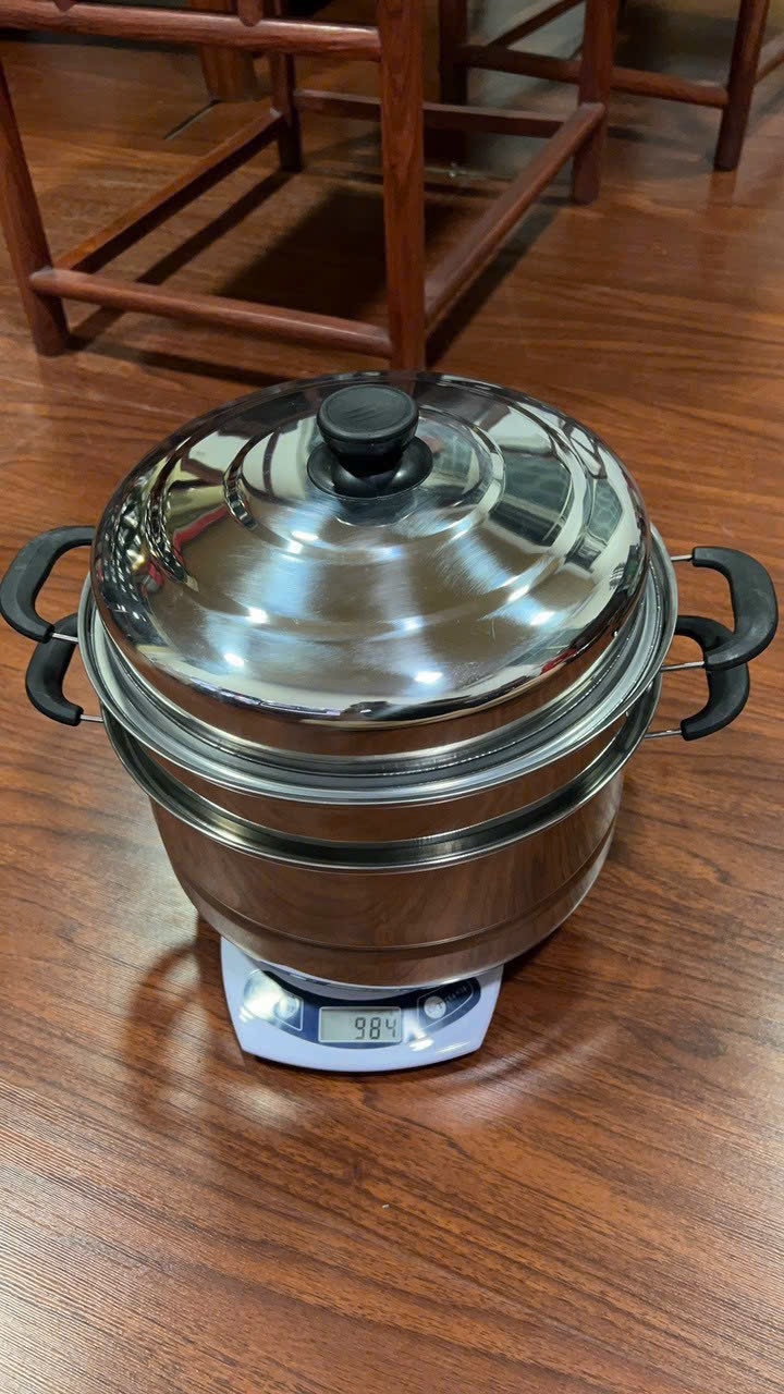 Nồi hấp inox 3 tầng