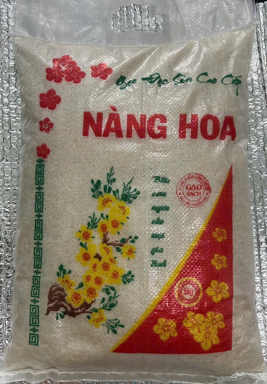 Gạo Nàng Hoa Loại 1 Cao Cấp - Túi 5 Kg