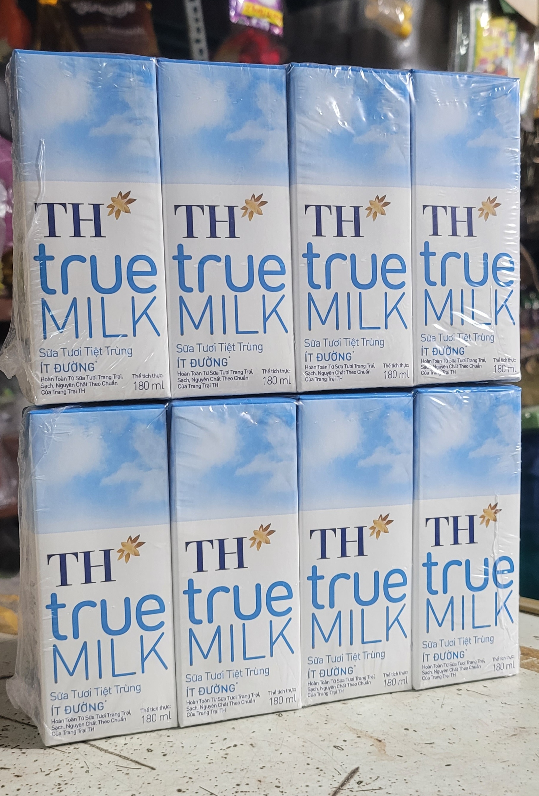 Combo 2 lốc  sữa TH 180ml ít đường 