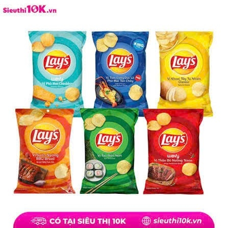   Combo 6 gói bim bim lays bé vị bất kì