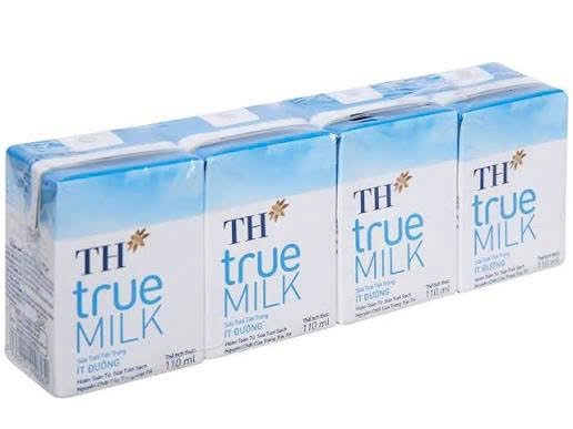 Combo 3 lốc sữa TH true milk bé ít đường 110ml