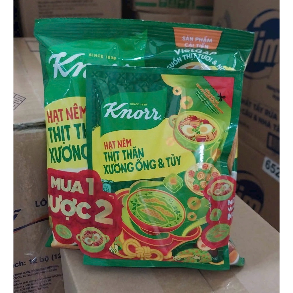 [MUA 1 ĐƯỢC 2] 400g – Hạt Nêm Knorr Thịt Thăn, Xương Ống & Tủy Trọn Vị Tự Nhiên, Đậm Đà Như Nhà Làm