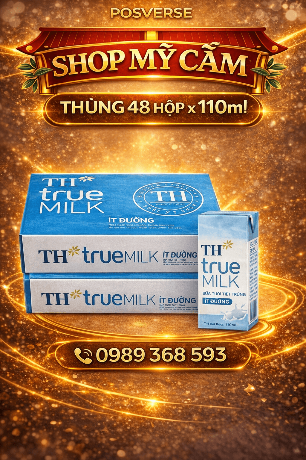 SỬA TH TrueMILK  thùng 48 Hộp x 110ml ( CÓ DƯỜNG VÀ ÍT  ĐƯỜNG )
