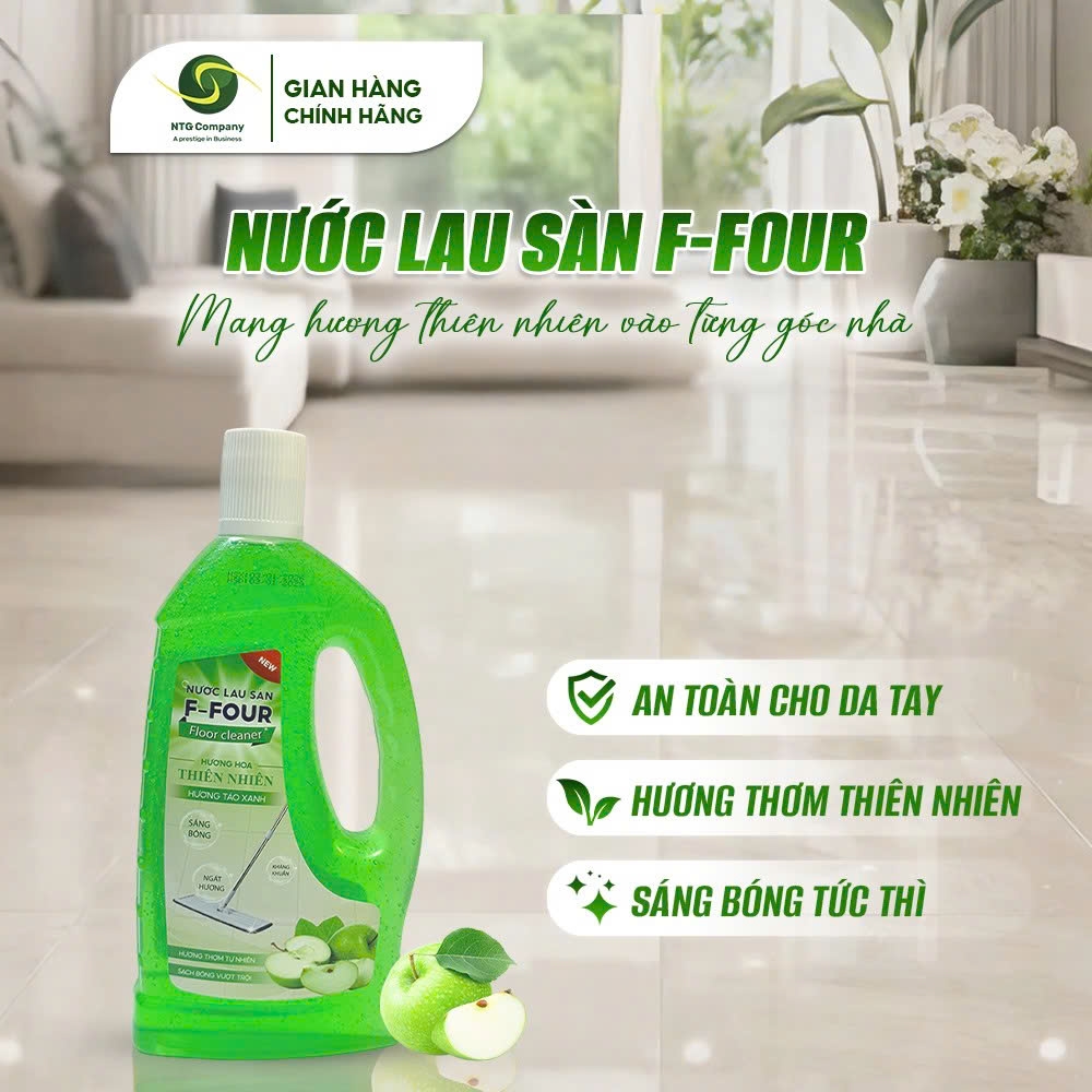 Nước lau sàn F-FOUR Táo Xanh