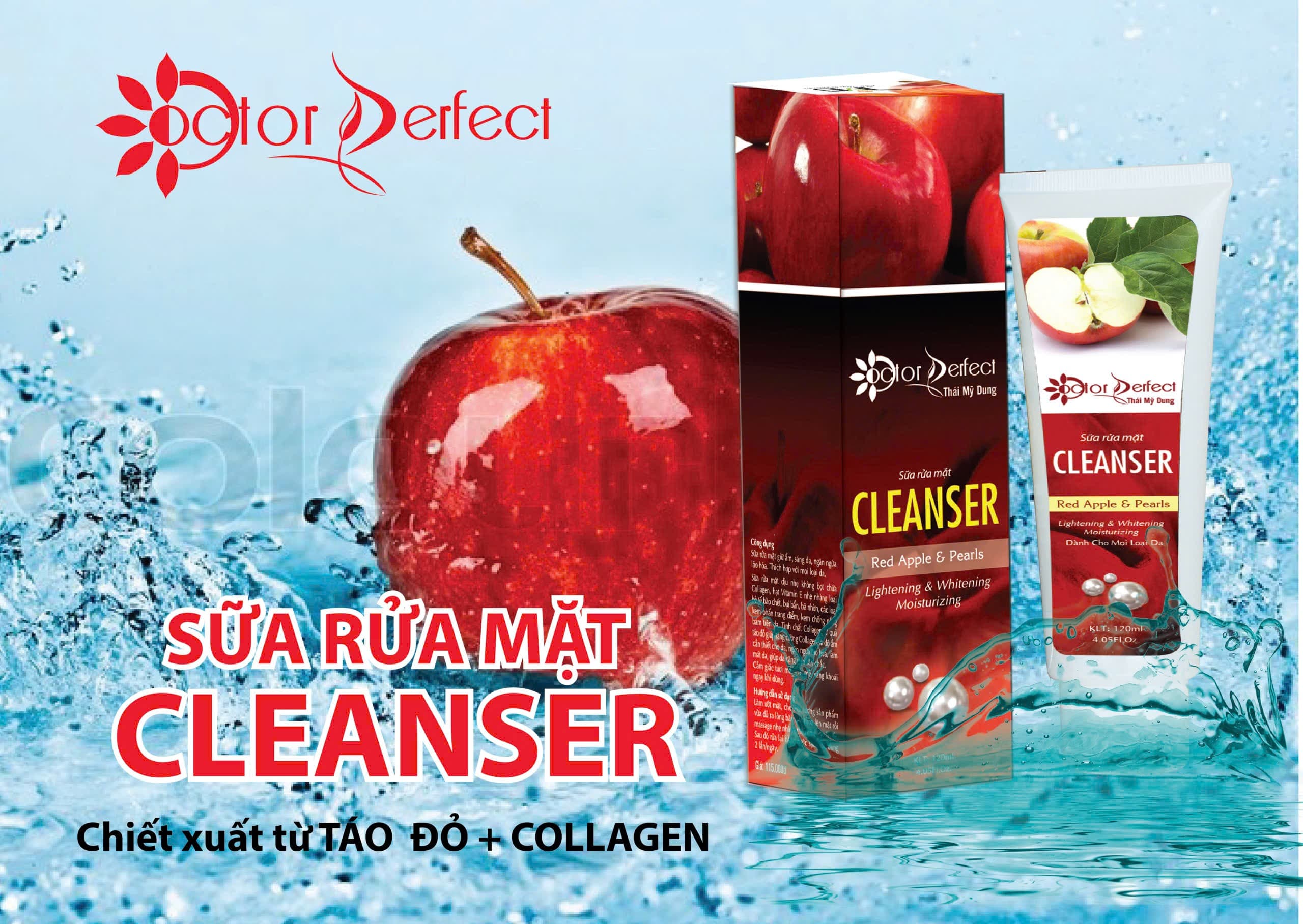 Sữa Rửa Mặt Thiên Nhiên . Chiết xuất từ  Táo đỏ