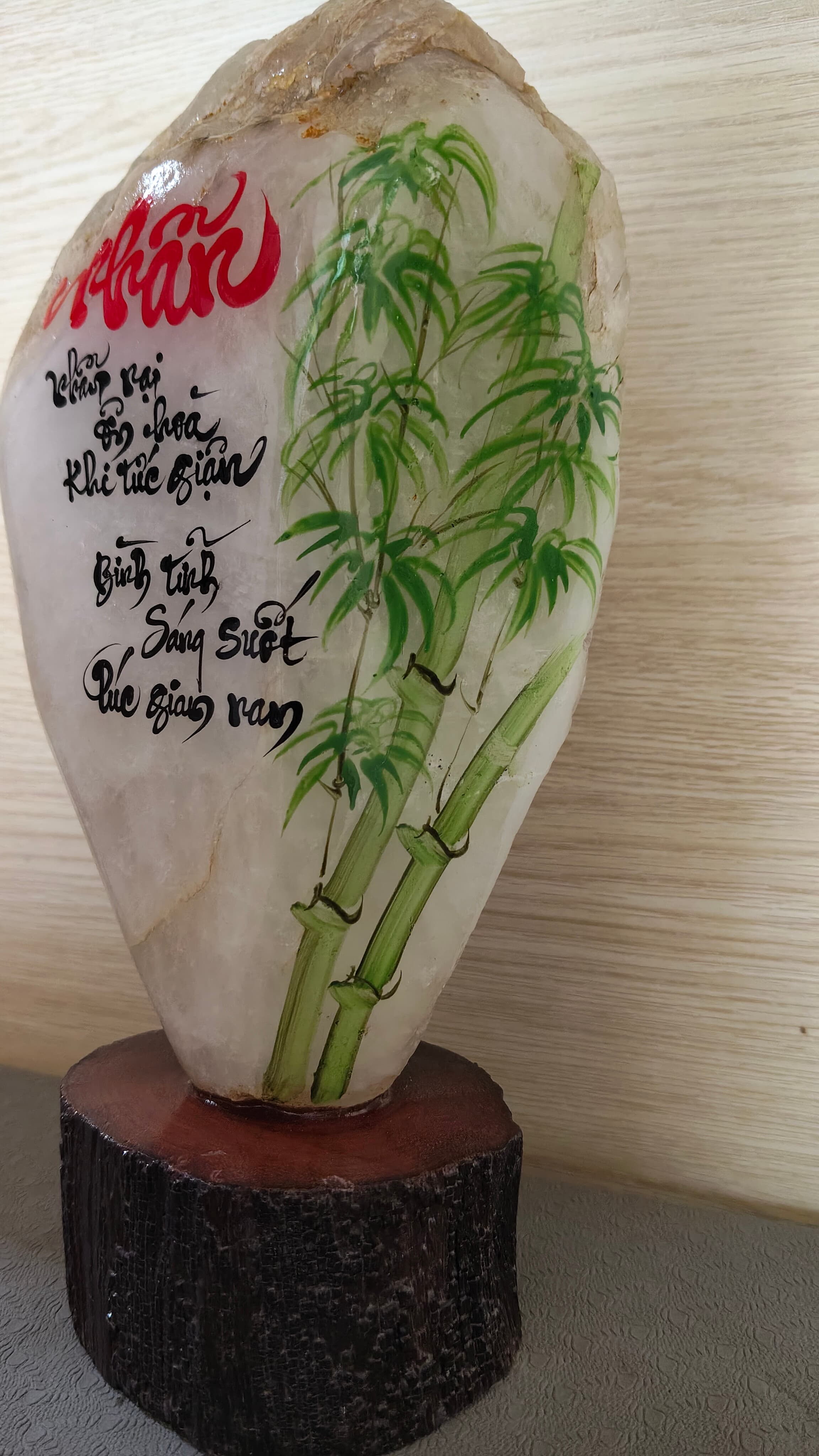 Đá thạch anh thư pháp ảnh 2