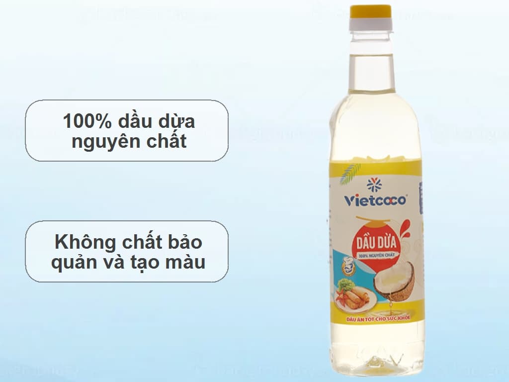 DẦU DỪA NGUYÊN CHẤT TINH LUYỆN VIETCOCO 1 LÍT