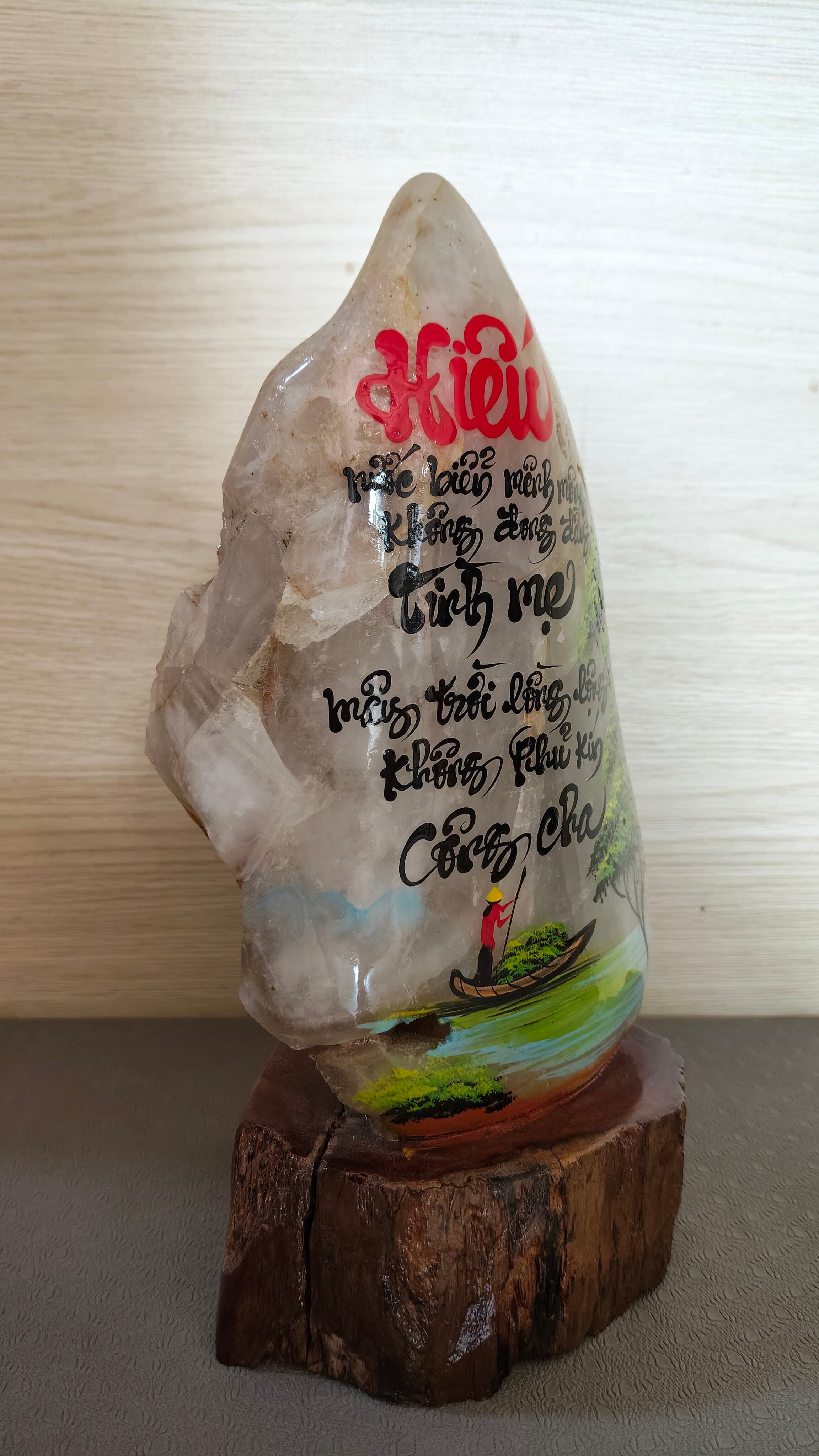 Đá thạch anh thư pháp ảnh 2