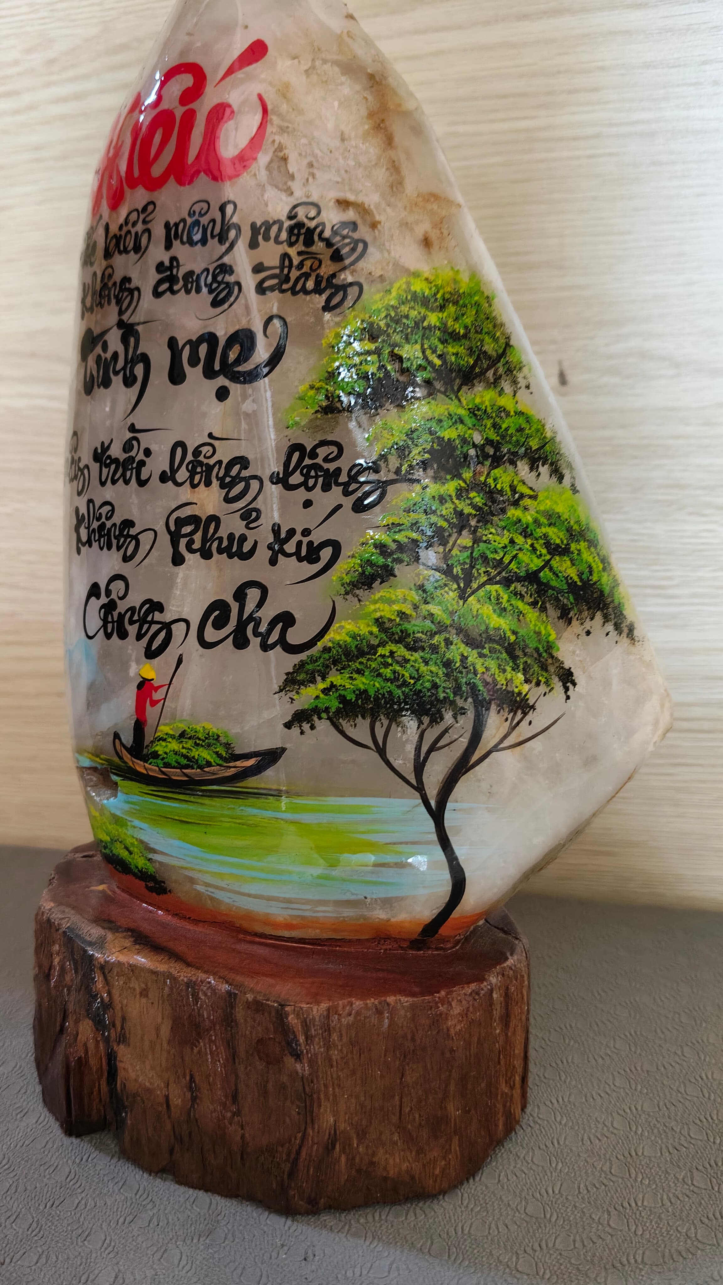 Đá thạch anh thư pháp ảnh 3