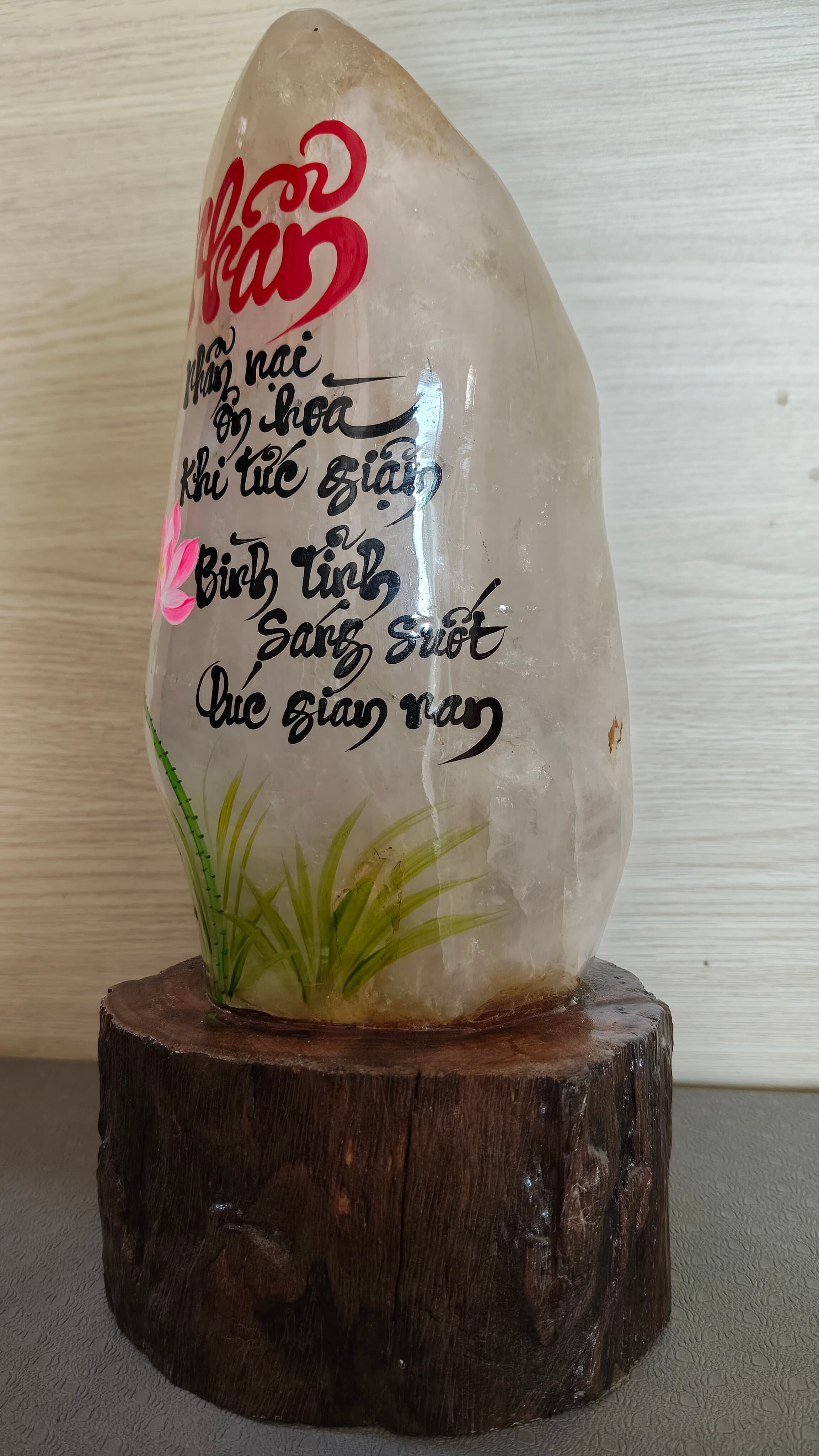 Đá thạch anh thư pháp ảnh 3