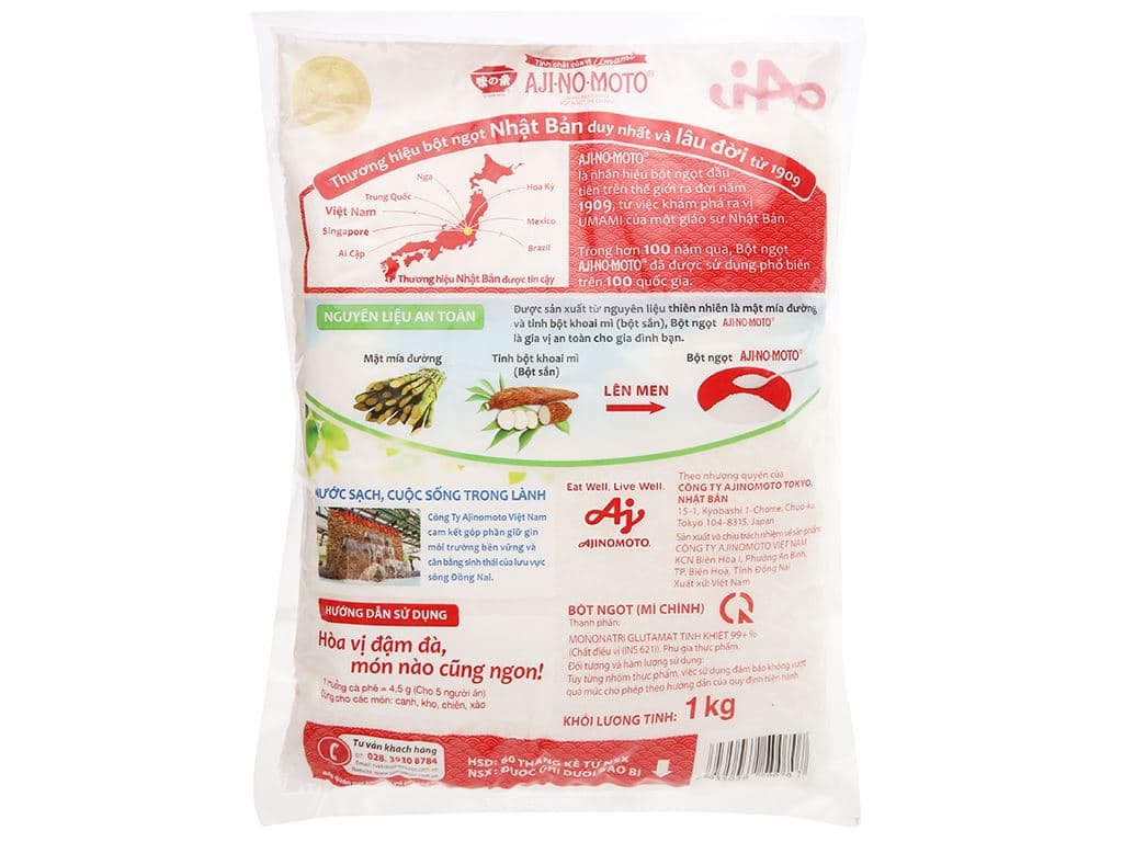 BỘT NGỌT AJINOMOTO 1KG ảnh 2