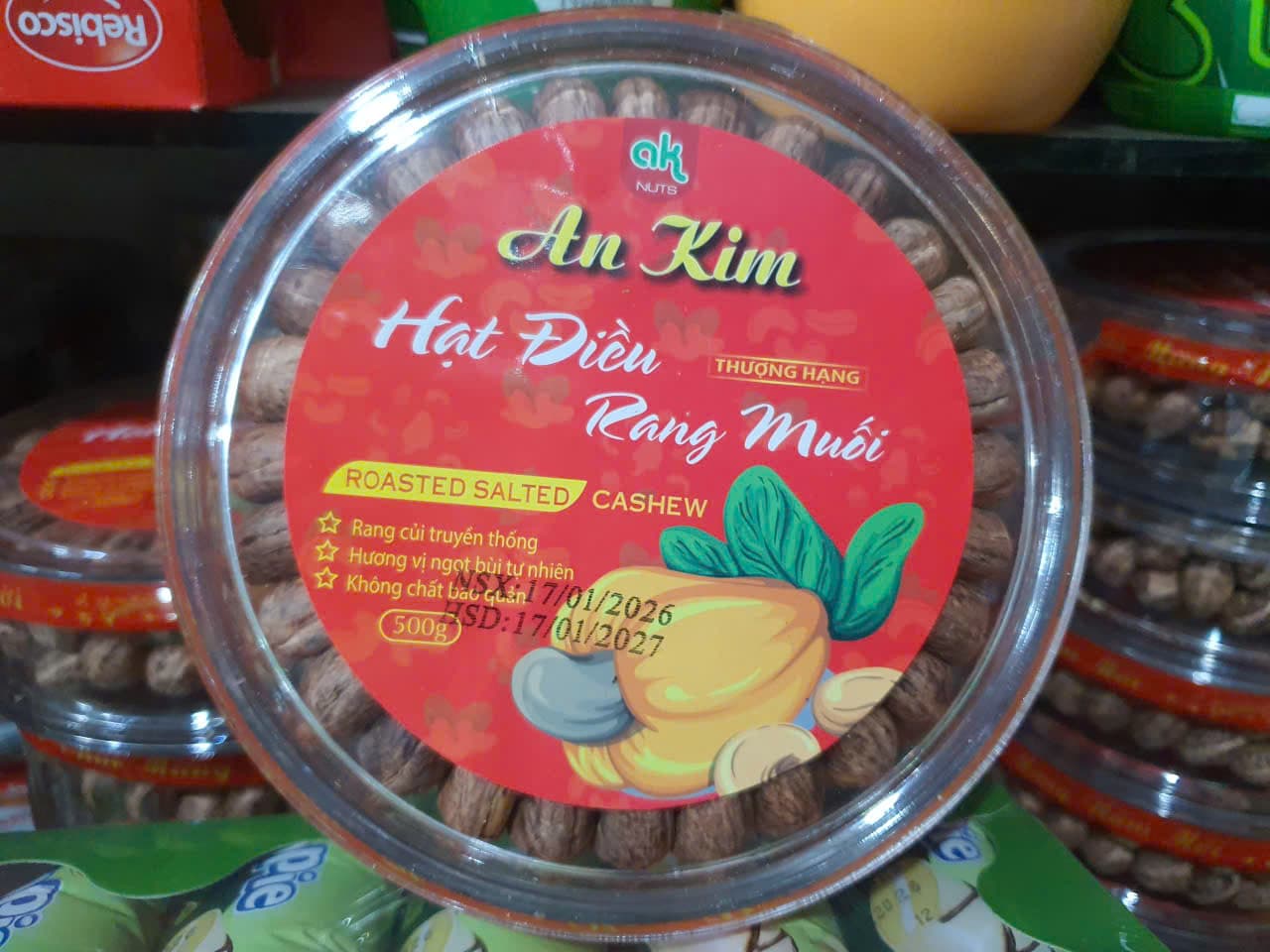 Hạt Điều Nguyên Hạt Còn Vỏ Lụa 500g ảnh 2