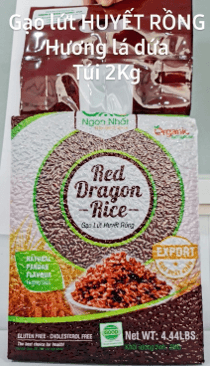 GẠO LỨT HUYẾT RỒNG LÁ DỨA - TÚI 2KG.