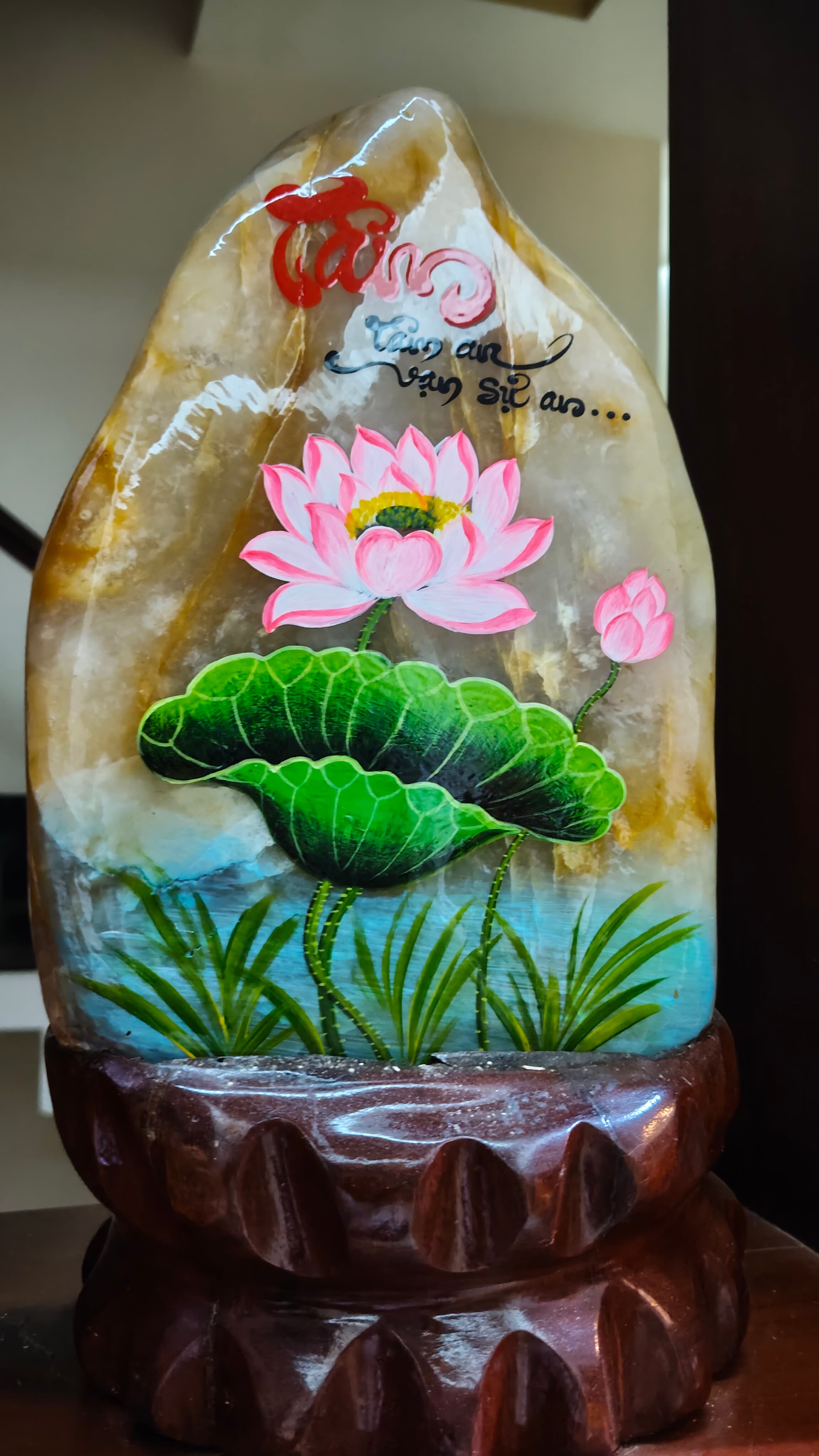 Đá thạch anh thư pháp ảnh 2