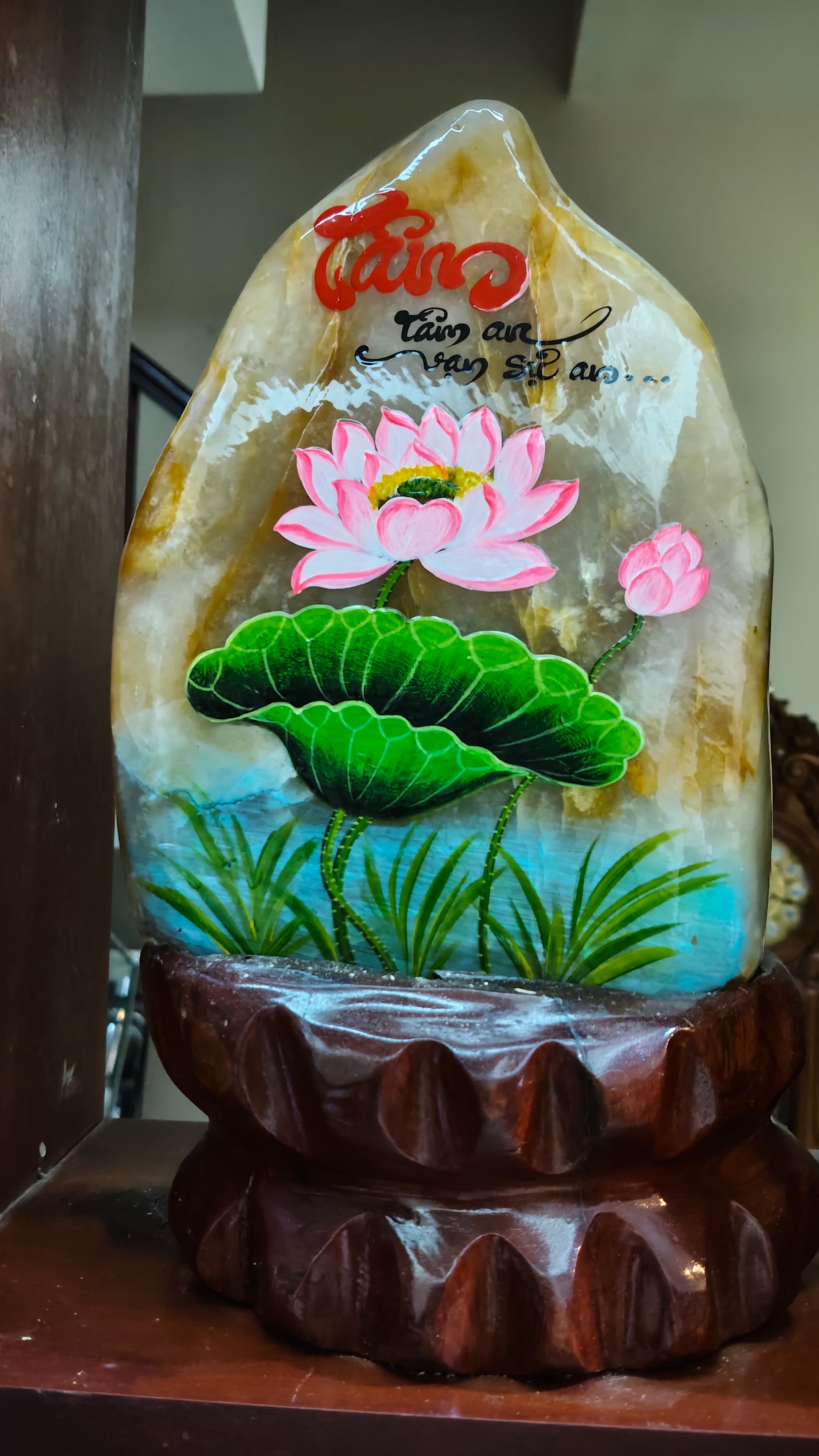 Đá thạch anh thư pháp ảnh 3