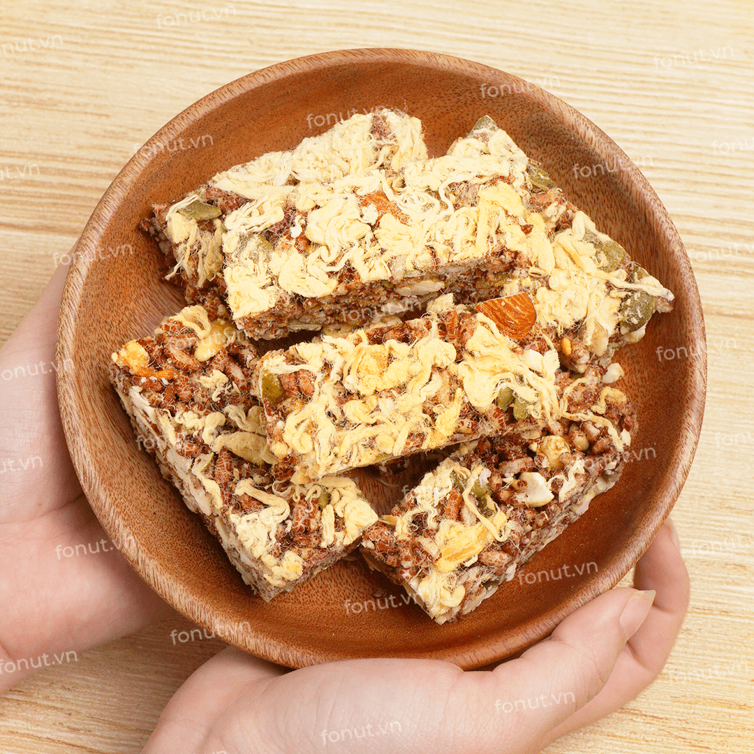 Thanh gạo lứt hạt rong biển/ chà bông ăn ngon healthy