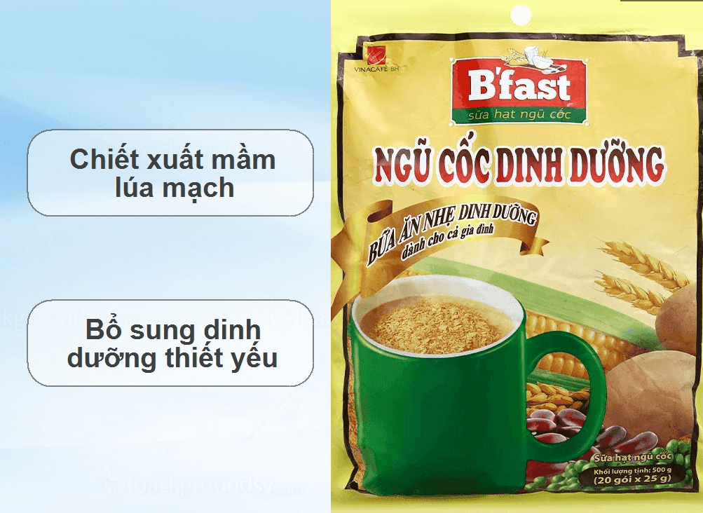 Ngũ cốc dinh dưỡng VinaCafé B'fast gói 500g