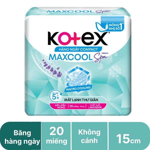 Lốc 8 Gói .Băng Vệ Sinh Kotex Thảo Dược Hằng Ngày Cool 20 Miếng