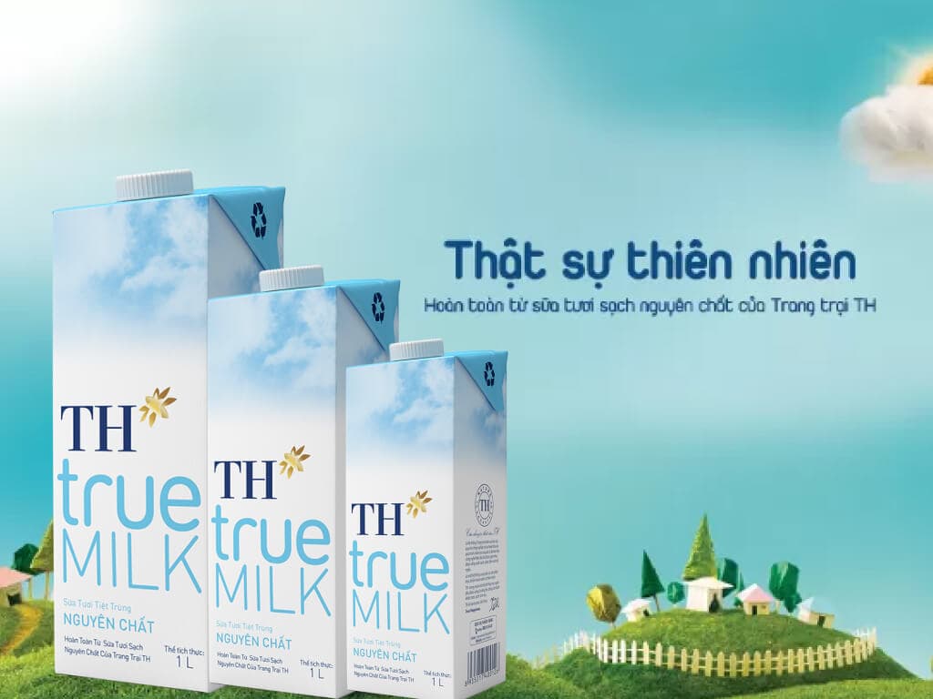 SỮA TH TrueMILK nguyên chất không đường - HỘP 1 LÍT
