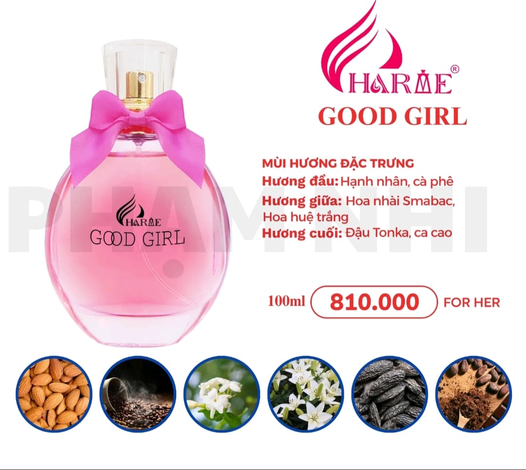 Nước Hoa Nữ. Charme Good Girl. 100ml ảnh 2