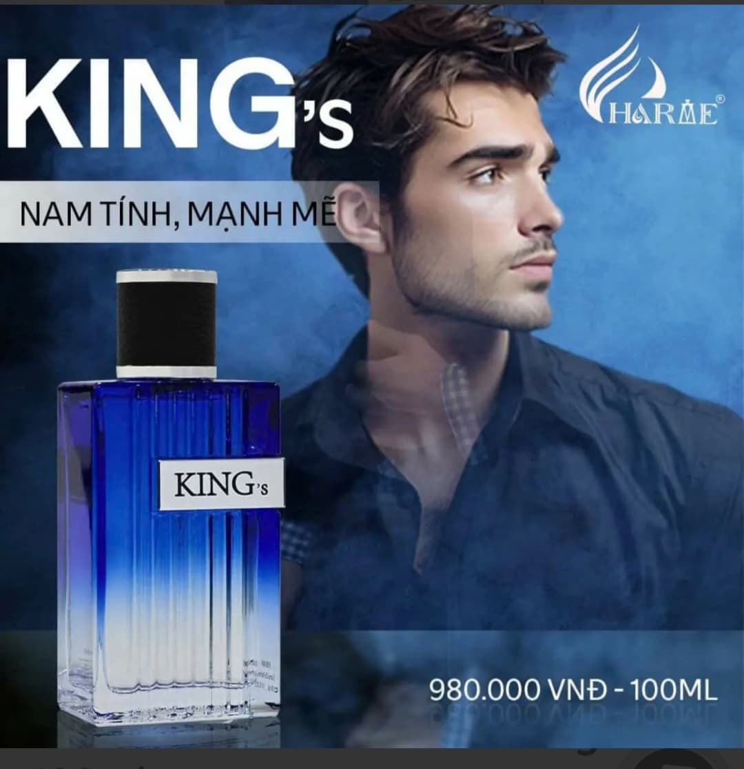 Nước Hoa Nam. Charme King. 100ml. Phiên bản Cao Cấp mới nhất 